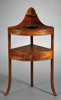 Federal Mahogany and Mahogany Veneer Corner Chamberstand