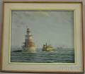 Attributed to William Hurd Lawrence American 18661938 Robbins Reef Lighthouse Upper Bay New York