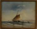 Continental School 20th Century Dutch Fishing Vessel in a Stiff Wind