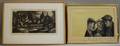 Bernard BrusselSmith American 19141989 Two Framed Wood Engravings Men of Corrze