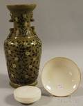 Chinese Ceramic Vase Box and Dish