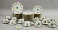 Approximately Sixtypiece Herend Aponyi Pattern Porcelain Luncheon Service for Twelve