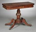 Neoclassical Mahogany Game Table
