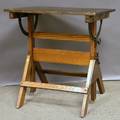 Poplar and Oak Adjustable Drafting Table
