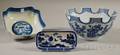 Two Mottahedeh Chinesestyle Blue and White Porcelain Bowls and a Gaspar Tray