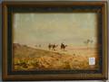 A Marchettini Italian 19th Century View of Riders on Camelback Egypt