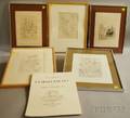 Raoul Dufy French 18771953 Five Framed Plates from La Belle Enfant