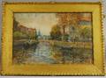European School 19th20th Century Dutch Canal Scene