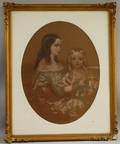 American School 19th Century Portrait of Two Sisters