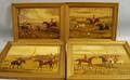 British School 20th Century Suite of Four Primitive Hunting Scenes in the Manner of Henry Thomas Alken British 17851851