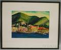 Charlotte Harrington Scott American 19051963 St Croix Harbor Scene