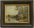 Charles Franklin Pierce American 18441920 Cows Watering