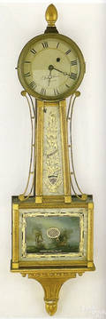 Maine banjo clock ca 1815