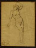 French School 20th Century Study of a Standing Female Nude