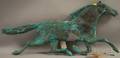 Patinated Molded Copper Running Horse Weather Vane