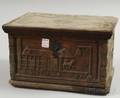European Folk Carved Scenicdecorated Hardwood Dovetailconstructed Lidded Box