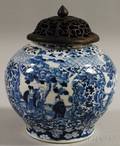 Chinese Blue and White Porcelain Ginger Jar