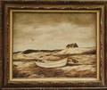 Barbara Van Stappen American 20th21st Century Rowboat on Cape Cod
