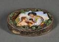 Italian Sterling and Enamel Patch or Snuff Box