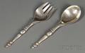 Georg Jensen Sterling Salad Serving Set