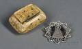 Horn Snuff Box and Austrian Silver Pin