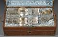 William F Ladd Threaded Antiquestyle Sterling Partial Flatware Service