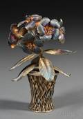 Janna Thomas for Tiffany  Co Goldwashed Sterling Floral Arrangement