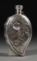 Whiting Aesthetic Movement Sterling Leafform Flask