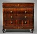 Scandinavian Inlaid Rosewood Chest of Drawers