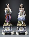 Pair of Jacob Petitstyle Paris Porcelain Figural Scent Bottles