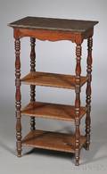 Marbletop Fourtier Mahogany Etagere