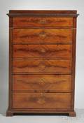 Danish Biedermeier Mahogany Veneer Chest
