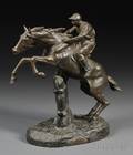 White Metal Steeplechase Figure