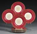 Twelve Royal Worcester Chargers with Maroon Rims