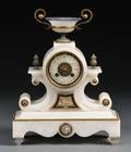 Ormolumounted Alabaster Mantel Clock