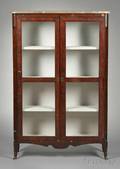 Crossbanded Marbletop Vitrine