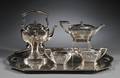 Assembled Fivepiece Sterling and Silver Plate Tea Set