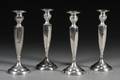 Set of Four Matthews Company Weighted Sterling Candlesticks