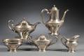 Fivepiece Tiffany  Co Acidetched Sterling Tea and Coffee Service