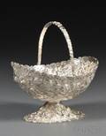AG Schultz  Co Sterling Repouss Basketform Candy Dish