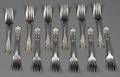 Twelve Wallace King Pattern Sterling Salad Forks