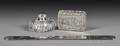 Three Sterling and Silvermounted Desk Articles