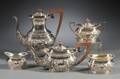 Modern English Fivepiece Silver Tea and Coffee Service