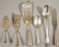Six Sterling and Coin Silver Flatware Serving Items