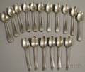 Seventeen Early English Silver Demitasse Spoons