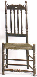 New England banister back side chair ca 1720