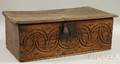 European Folk Carved Hardwood Lidded Bible Box