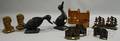 Pair of Blackpainted Cast Iron Duck Figures and Five Pairs of Cast Iron and Metal Figural Bookends