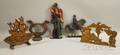 Five Painted Cast Iron Figural Items