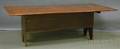Large Country Rectangular Pine Breadboardtop Hutch Table